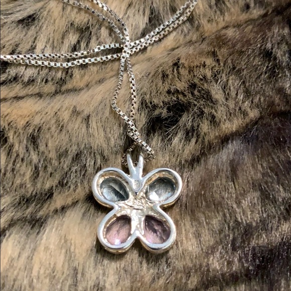 Butterfly amethyst & aquamarine sterling #A50 - Picture 4 of 4